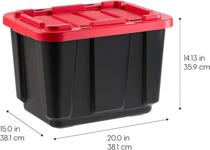 IRIS USA 12 Gallon Heavy Duty Truck Bed Toolbox Storage Tote Bins - Image 2