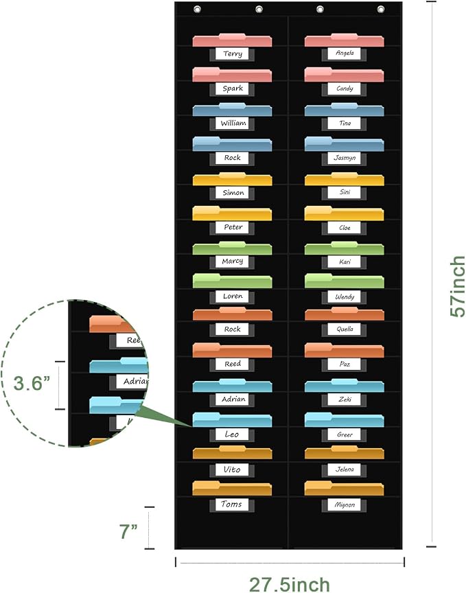 28 Pocket Hanging Wall File Organizer - Image 3