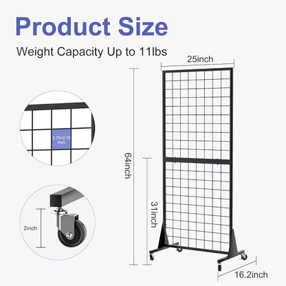 2-Pack 2'x5.5' Ft Gridwall Panel Display Stands 2'x5.5' Ft, Heavy Duty Floor - Image 2