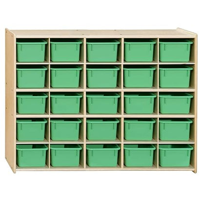 Contender Birch 25 Cubby Tray Cabinet by Contender