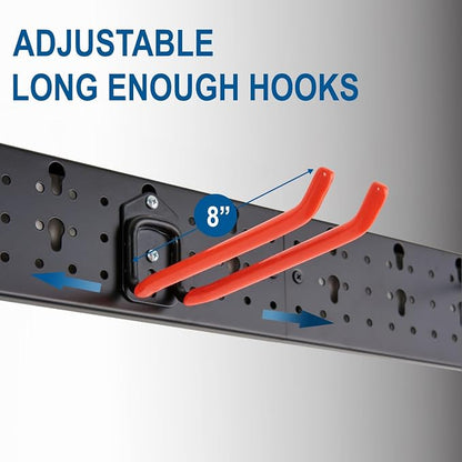 Wallmaster Wall Mount Garage Organizer Tool Storage Rack, Heavy Duty Folding - Image 3