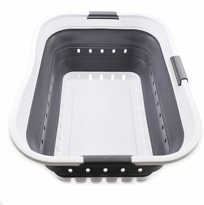 SAMMART 42L Collapsible Plastic Laundry Basket by SAMMART