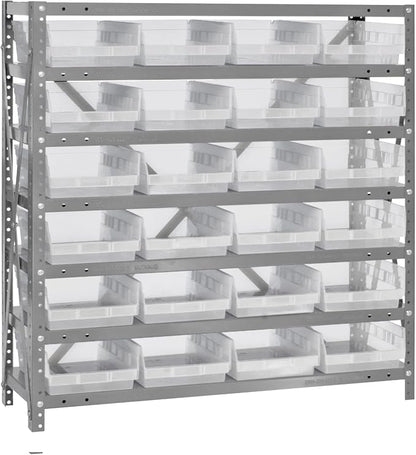 Quantum Storage Systems 1239-107CL Solid Heavy Duty 7 Shelves 24 Economy Clear by QuantumStorageSystems