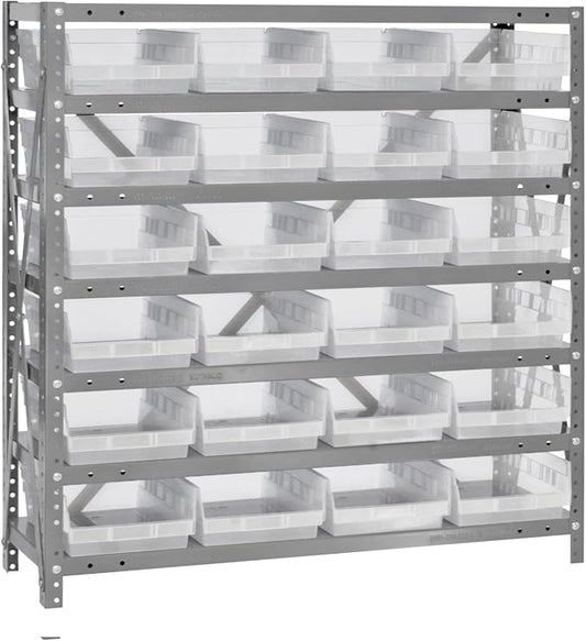 Quantum Storage Systems 1239-107CL Solid Heavy Duty 7 Shelves 24 Economy Clear by QuantumStorageSystems