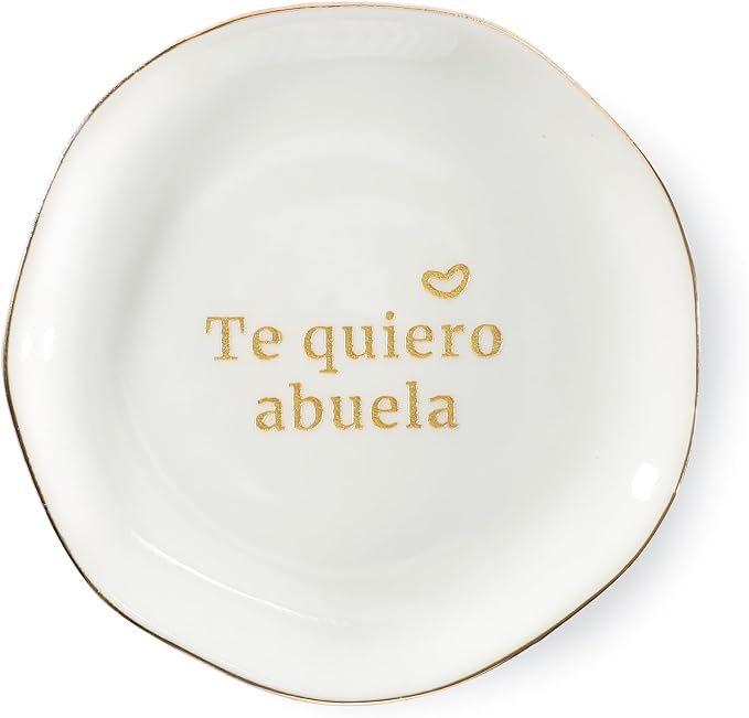 HOME SMILE I Love You Grandma Gifts in Spanish Ring Dish-Mother's Day Birthday by HOMESMILE