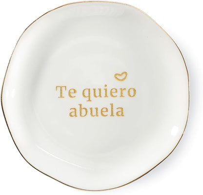 HOME SMILE I Love You Grandma Gifts in Spanish Ring Dish-Mother's Day Birthday by HOMESMILE
