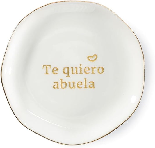 HOME SMILE I Love You Grandma Gifts in Spanish Ring Dish-Mother's Day Birthday by HOMESMILE