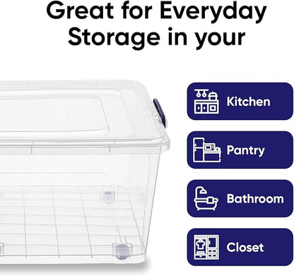 Superio Storage Bins with Lids, Stackable Totes, BPA Free, Odor Free, Organizer - Image 4