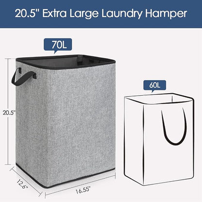 SNIGJAT Clothes Laundry Hamper for Bedroom, Lightweight Dirty Clothes College - Image 2
