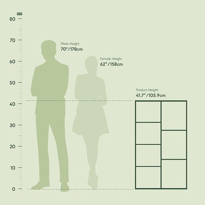 Furinno LUDER Book Shelf, 7-Cube Bookshelf, 9.4 x 19.5 x 41.7, - Image 3