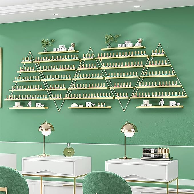 Wall Mounted Shelf Nail Polish Bottle Display Rack, Triangular Essential Oil - Image 5