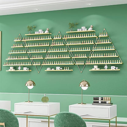 Wall Mounted Shelf Nail Polish Bottle Display Rack, Triangular Essential Oil - Image 2