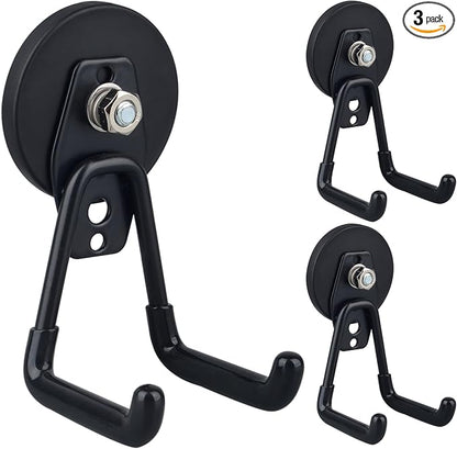 ULIBERMAGNET Heavy Duty Magnetic Garage Hooks, 3 Pack Strong Large Magnet Hooks by ULIBERMAGNET