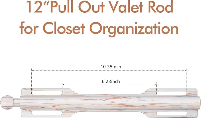 FIRJOY 12" Valet Rod for Closet Pull Out - Image 2