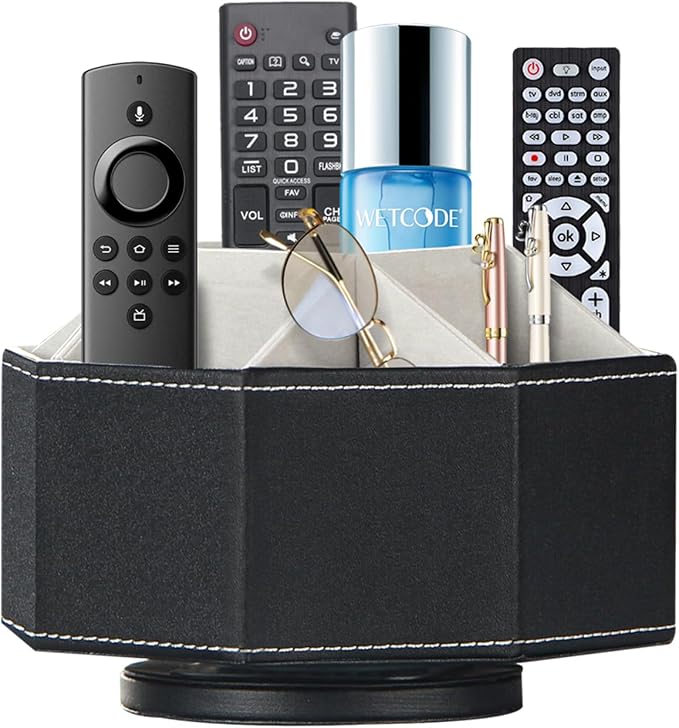 Remote Control Holder, Swivel 9 Rooms Desk Organizer and Decorations by YAPISHI