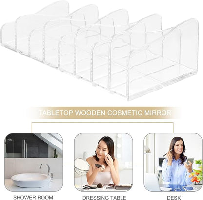 2pcs Divided Eyeshadow Palettes Organizer Stand Makeup Storage Rack - Image 8