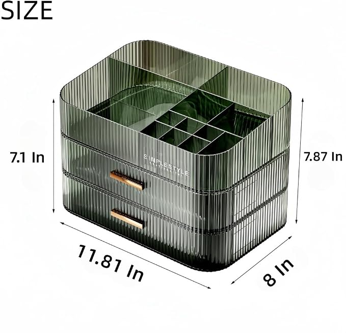 Makeup Organizer with Drawers Stackable Skincare Cosmetic Makeup organization - Image 5