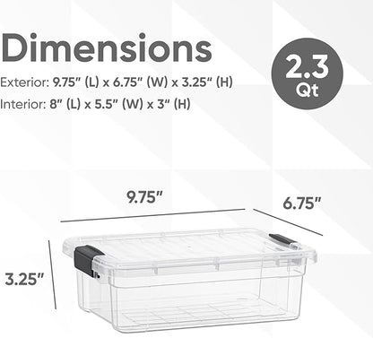 Superio 2.3 Qt Clear Plastic Storage Bin - Image 2