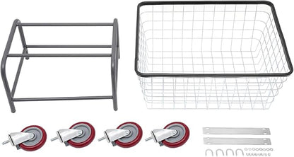 2.5 Bushel Wire Laundry Cart Commercial Laundry Basket Cart Rolling Laundry - Image 7