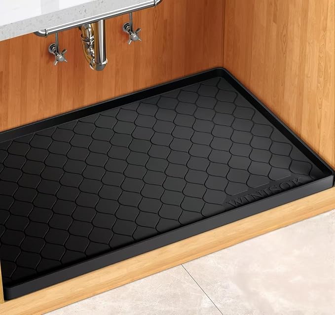 Silicone Under Sink Mat 40" x 22", kitchen Essentials and Gadgets, Shelf liner by Winisok