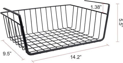 Undershelf Storage Basket Under Shelf Wire Basket Household Metal Under Shelf - Image 7