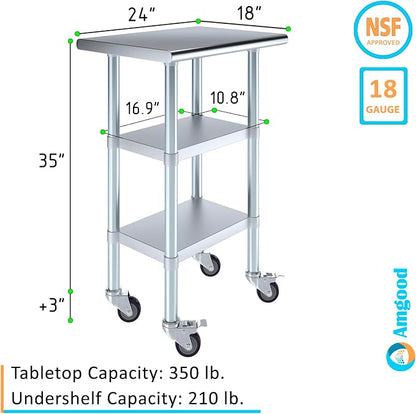 AmGood Stainless Steel Work Table - Image 3