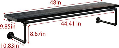 Clothes Rack 48in, Wall Mounted Garment Racks - Image 8