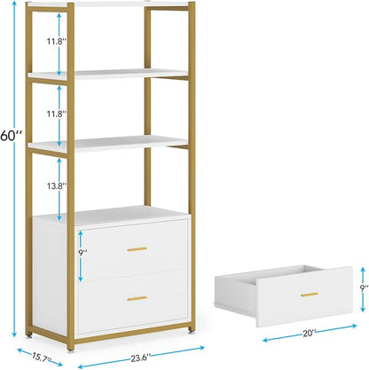 Tribesigns Bookcase, 4-Tier Bookshelf - Image 2