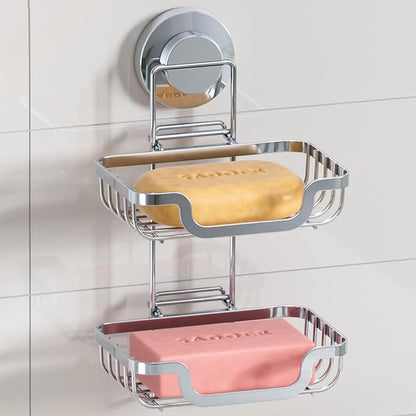 LEVERLOC 2 Tier Soap Holder, Soap Bar Dish by LEVERLOC