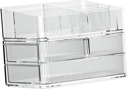 Fenteer Makeup Organizer Drawer Organizer Clear Large Capacity Cosmetic Display by Fenteer