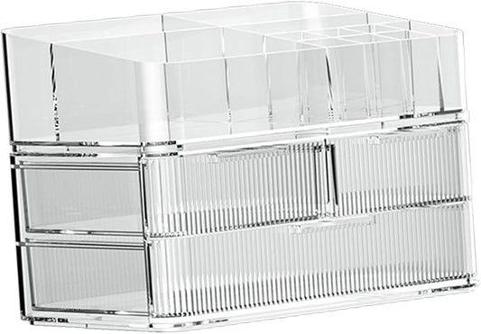 Fenteer Makeup Organizer Drawer Organizer Clear Large Capacity Cosmetic Display by Fenteer