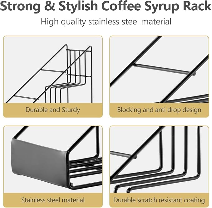 Coffee Syrup Rack for Coffee Bar Accessories, Fits - Image 4