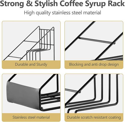 Coffee Syrup Rack for Coffee Bar Accessories, Fits - Image 4