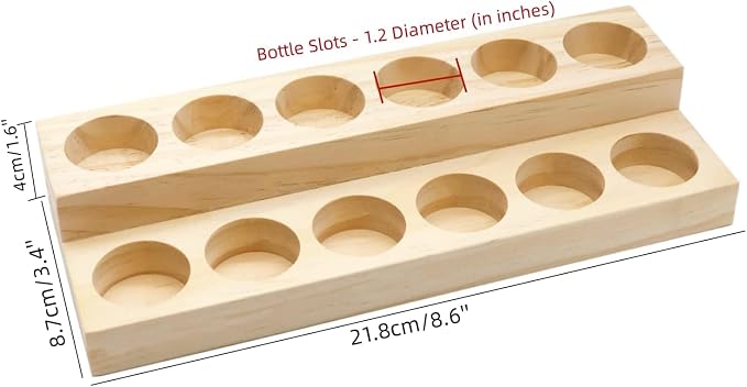 Essential Oil Display Stand Solid Wood Essential Oil Holder - Image 2