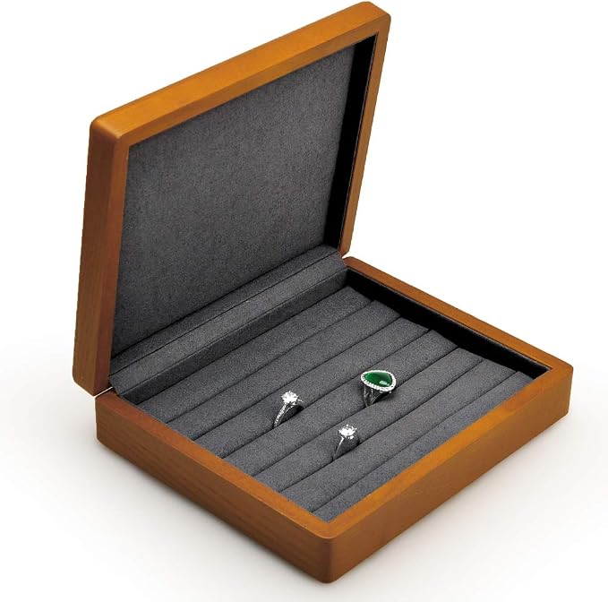 Oirlv Solid Wood Ring Jewelry Box Organizer Earrings Jewelry Drawer Organizer by Oirlv
