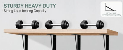 12 Pack L14 x H 10" Black Heavy Duty Shelf Brackets - Image 8
