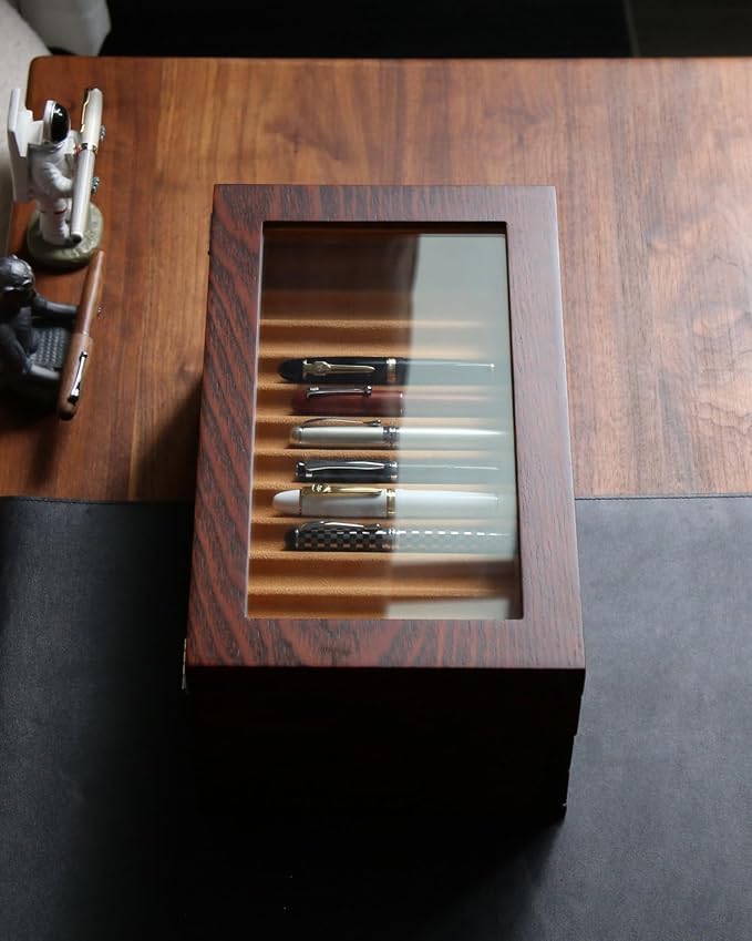 Wood Pen Display case 36 Slot Fountain Pen Box Storage Organizer - Image 7