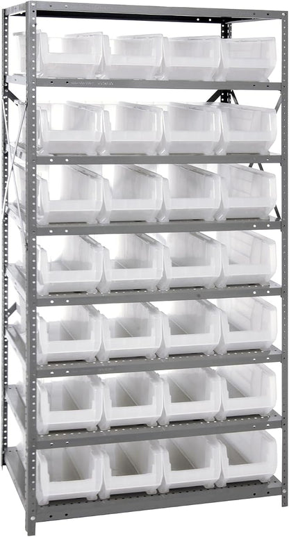 QUANTUM STORAGE SYSTEMS 2475-950CL Solid Heavy Duty 8 Shelves 28 HULK Clear by QuantumStorageSystems