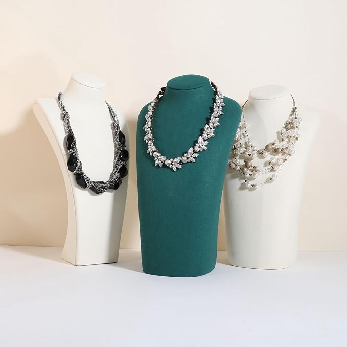 GemeShou Green necklace hanger jewelry organizer, Velvet jewelry stand necklace - Image 7