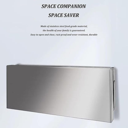 Stainless Steel Folding Table, Wall-Mounted Drop Leaf Table, Wall Mounted - Image 3