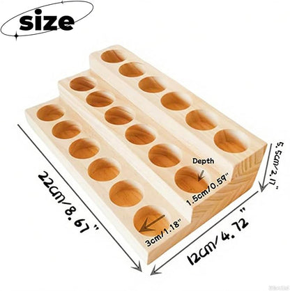 3 Tier Wooden Essential Oil Organizer Essential Oils Racks Display Stand - Image 2
