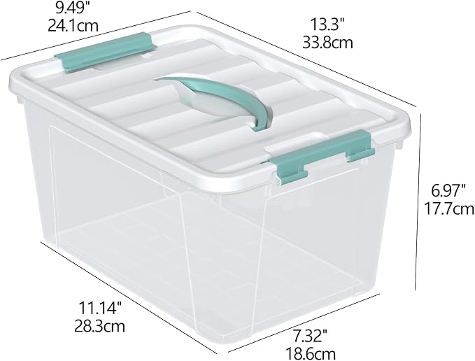 Ramddy 6-Pack 14 Quart Plastic Storage Bin - Image 5