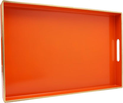 Spsyrine Orange Decorative Serving Tray by Spsyrine