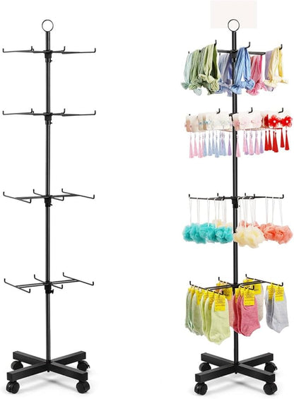 Retail Display Stand Rotating Display Stand 4 Tier Spinning Display Stand by Flenpptly