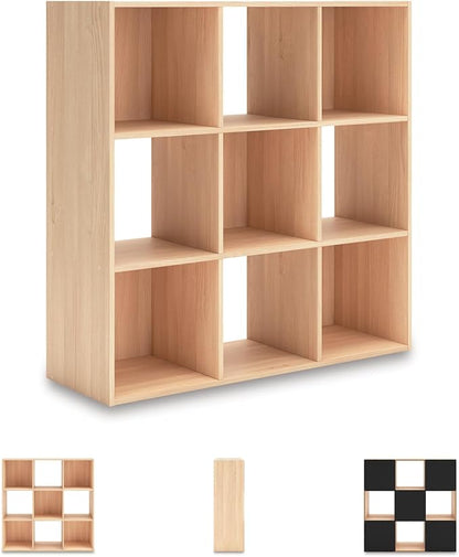 Signature Design by Ashley Piperton Contemporary 3-Tier Floor Standing 9 Cube - Image 6