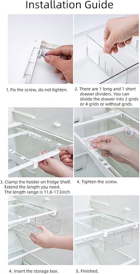 YekouMax Fridge Drawer Organizer, Refrigerator Organizer Bins, Pull Out - Image 7