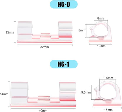 XHF 35pcs Large Self Adhesive Cable Clips Clear, Wire Clips Cable Management - Image 3