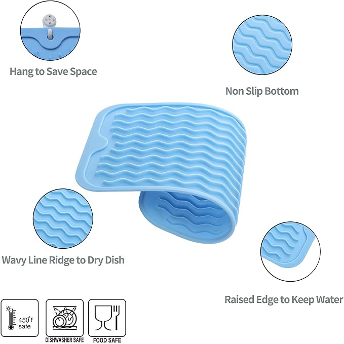 Silicone Dish Drying Mat for Multiple Usage, Easy clean, Eco-friendly, - Image 3