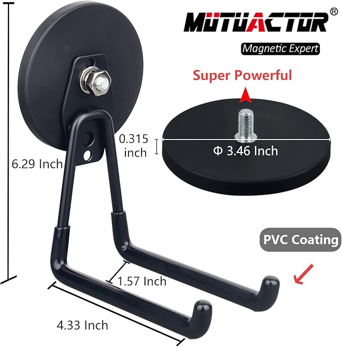 MUTUACTOR Large Magnetic Hooks, Power Drill Drivers, Tool Box, Chest or Metal - Image 5