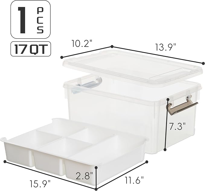 17 Quart Plastic Storage Box - Image 3